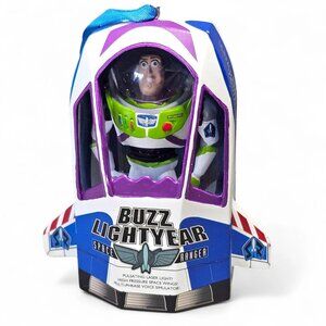 ​Disney Buzz Lightyear Talking Ornament 2020 Spaceship Rocket Box Toy Story